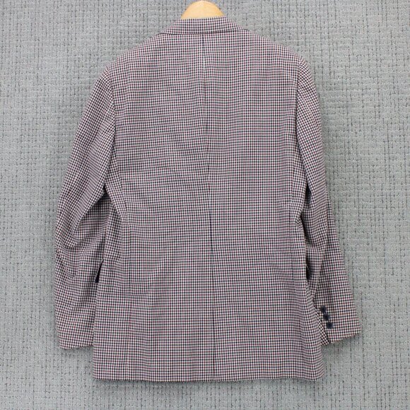 Hart Schaffner & Marx Blazer Jacket Mens Large Multicolor Plaid Two Button Front - Picture 2 of 11